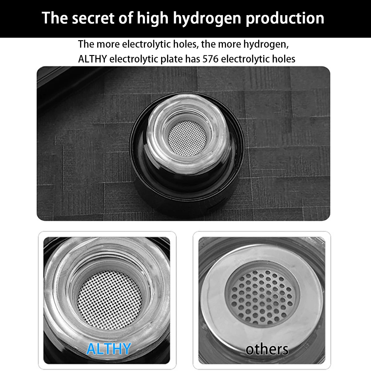 Hydrogen Rich Water Generator Bottle בקבוק מי מימן