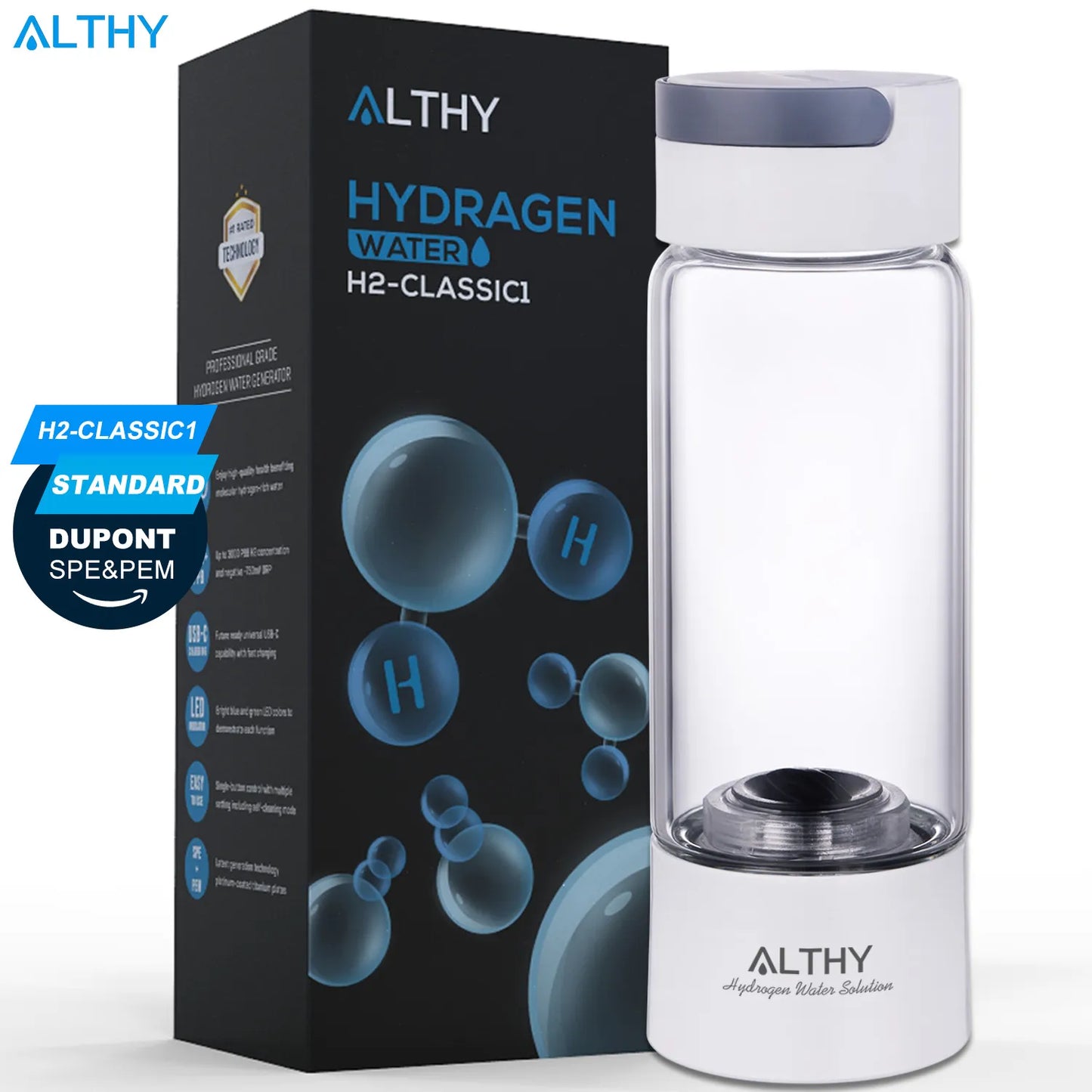 Hydrogen Rich Water Generator Bottle בקבוק מי מימן